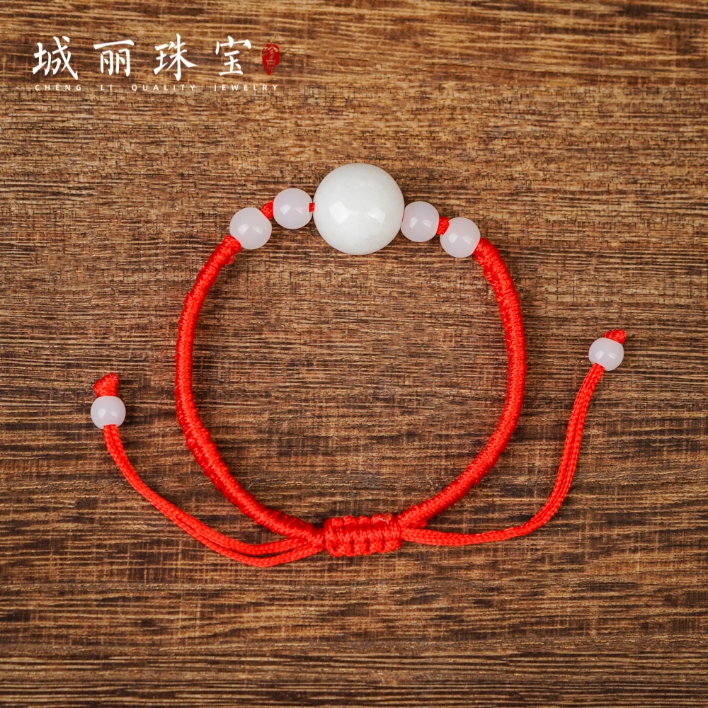 非金属布艺手链 【城丽】y7月必带圆珠DIY红手绳/条FL-355