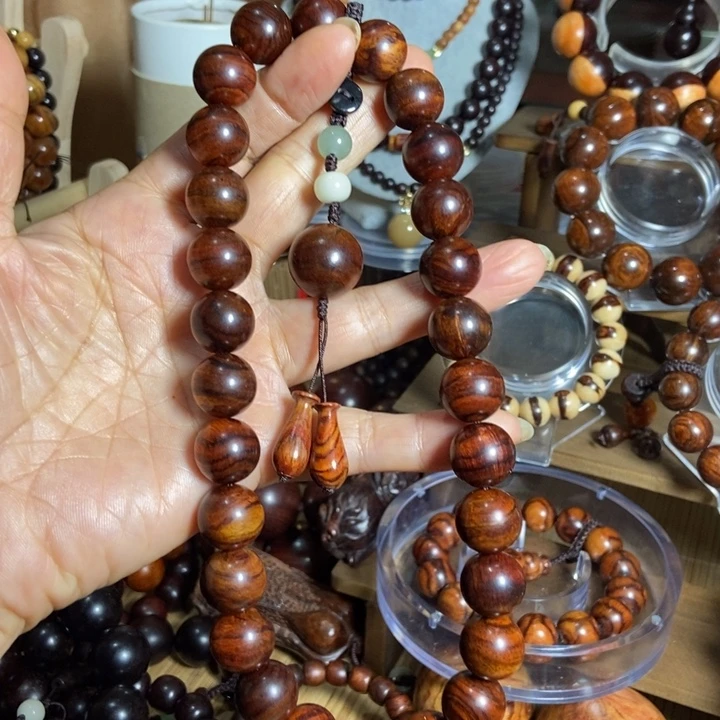 黄花梨/降香黄檀海南虎皮纹手持尺寸1.5