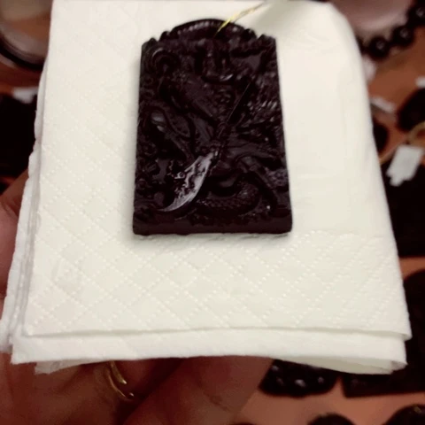 翡翠未镶嵌颈饰天然缅甸a货钢琴黑挂件