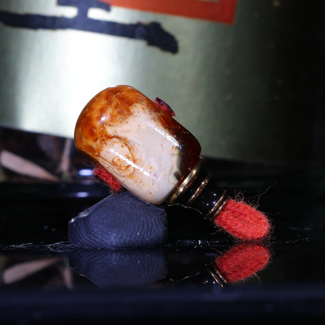 10m蜜蜡三通佛头天然原矿一物一图沁色彩妖妖花金塔三通配饰A595