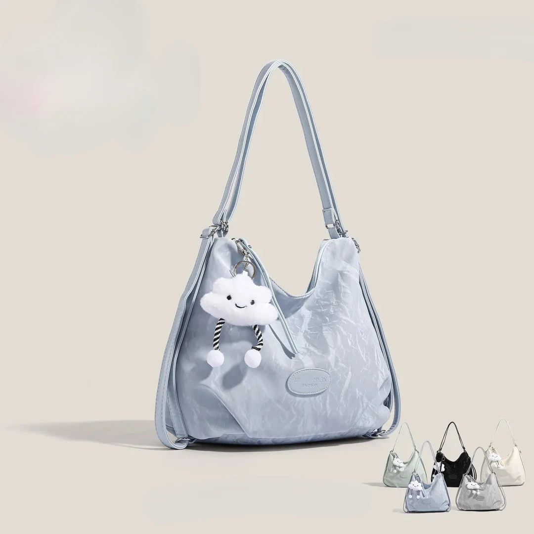 简约大容量双肩包2025托特包新款时尚通勤单肩斜挎高级多用背包