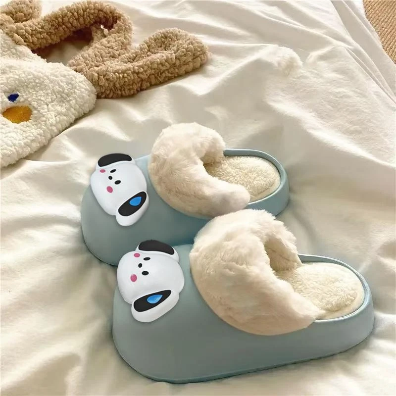 棉拖鞋女秋冬外穿时尚保暖室内防滑耐脏可拆洗加厚居家毛毛棉鞋女