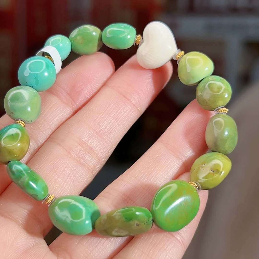 绿松石18K金镶嵌珠宝奇石