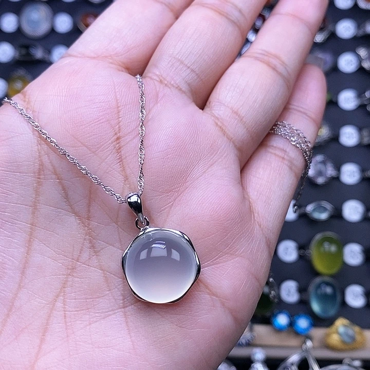 岫玉颈饰银S925镶嵌赵****版