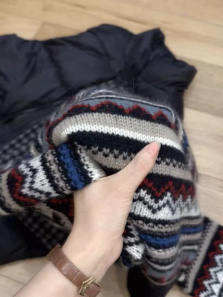 A4七言家 波普条纹提花毛衣2