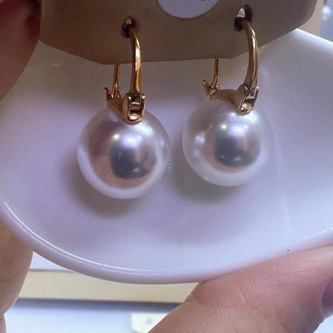 银S925镶嵌淡水珍珠耳饰