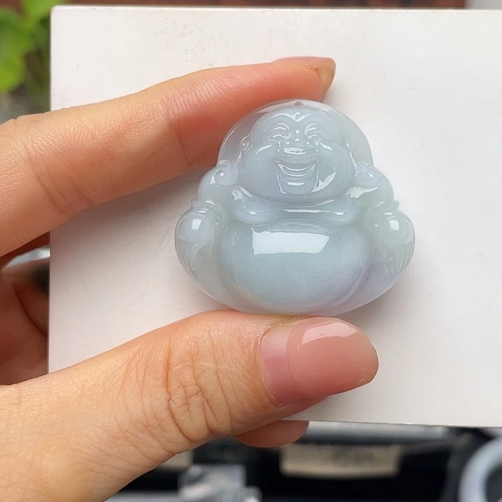 翡翠未镶嵌颈饰佛公吊坠
