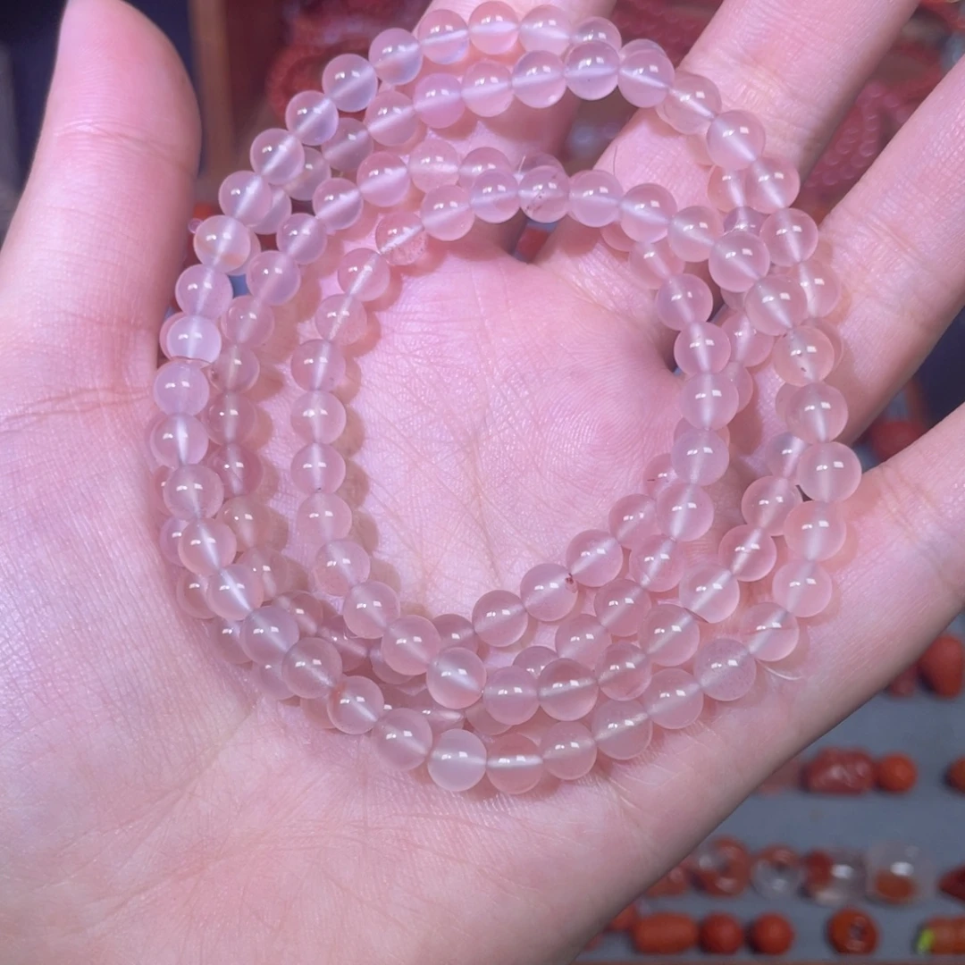 未镶嵌5.8冰粉多圈手串南红玛瑙