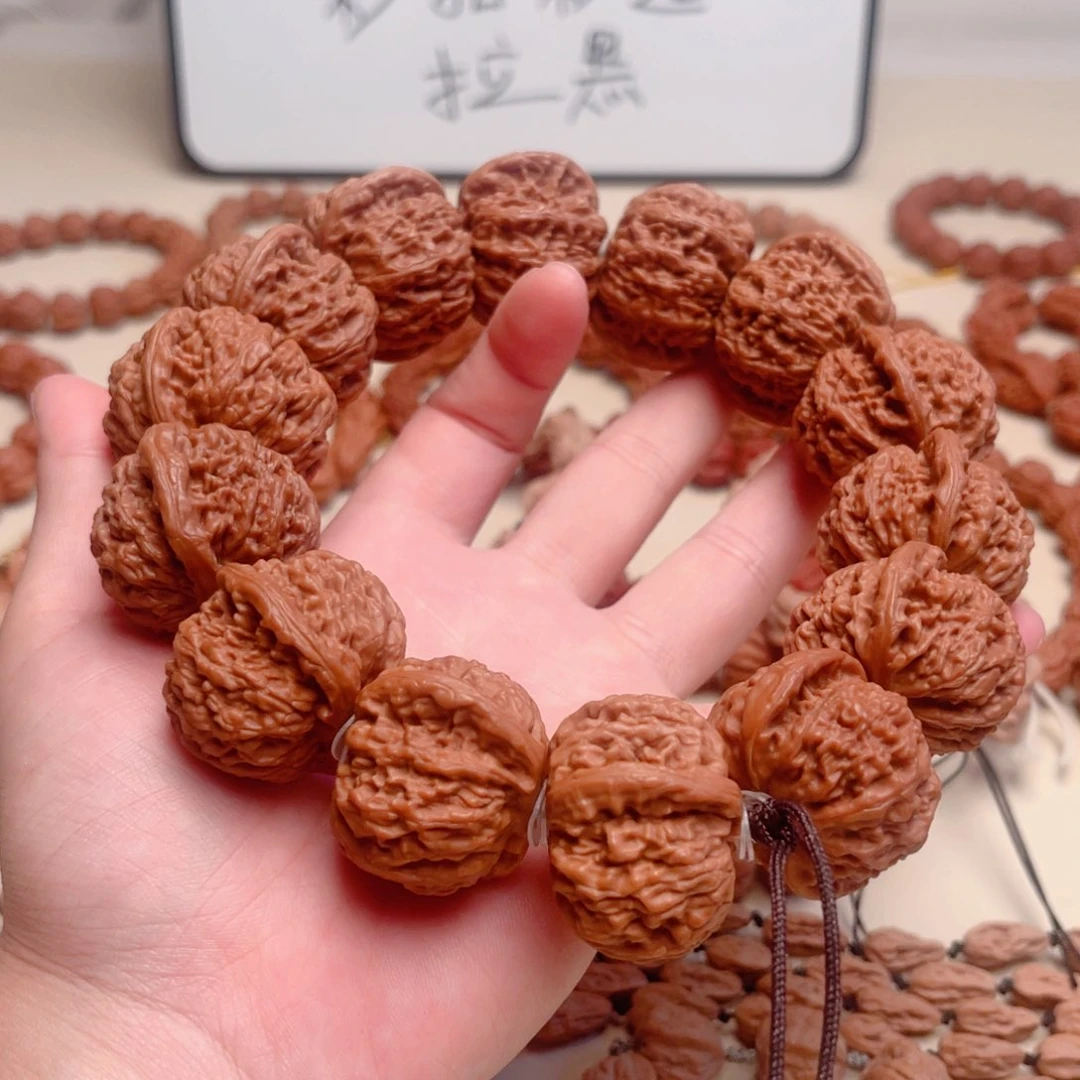 手串文玩核桃八**财白狮子