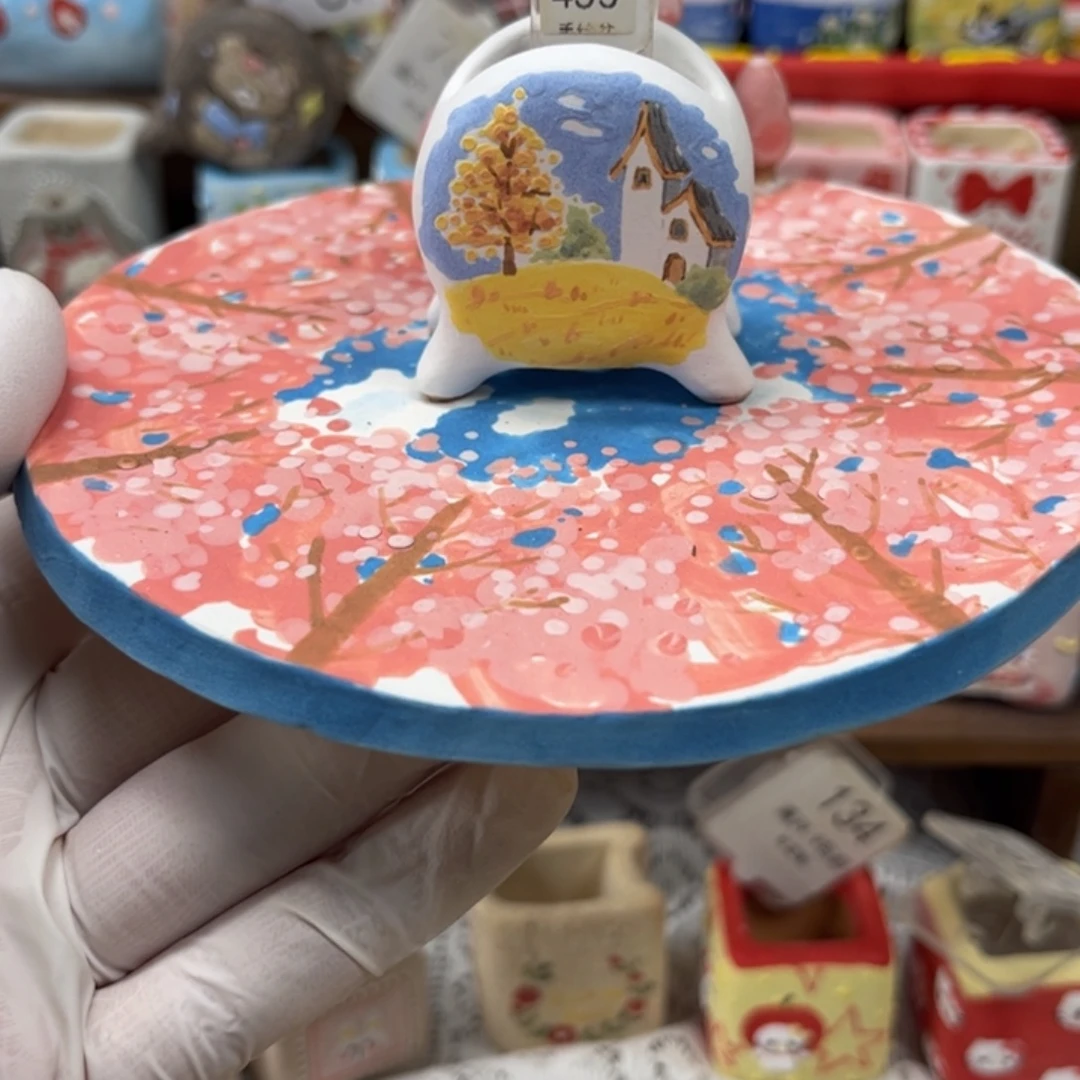 453风景盆骨花手绘