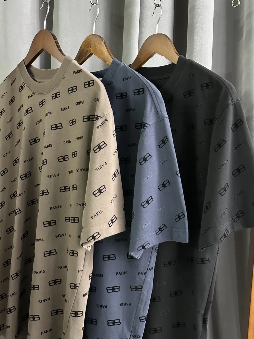 成哥潮牌高品质满印微瑕小领口短袖T恤-6162