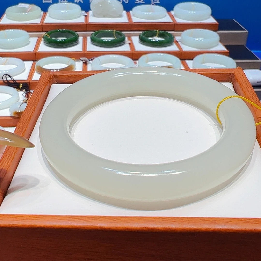 和田玉未镶嵌手镯冰蜂蜜水5859