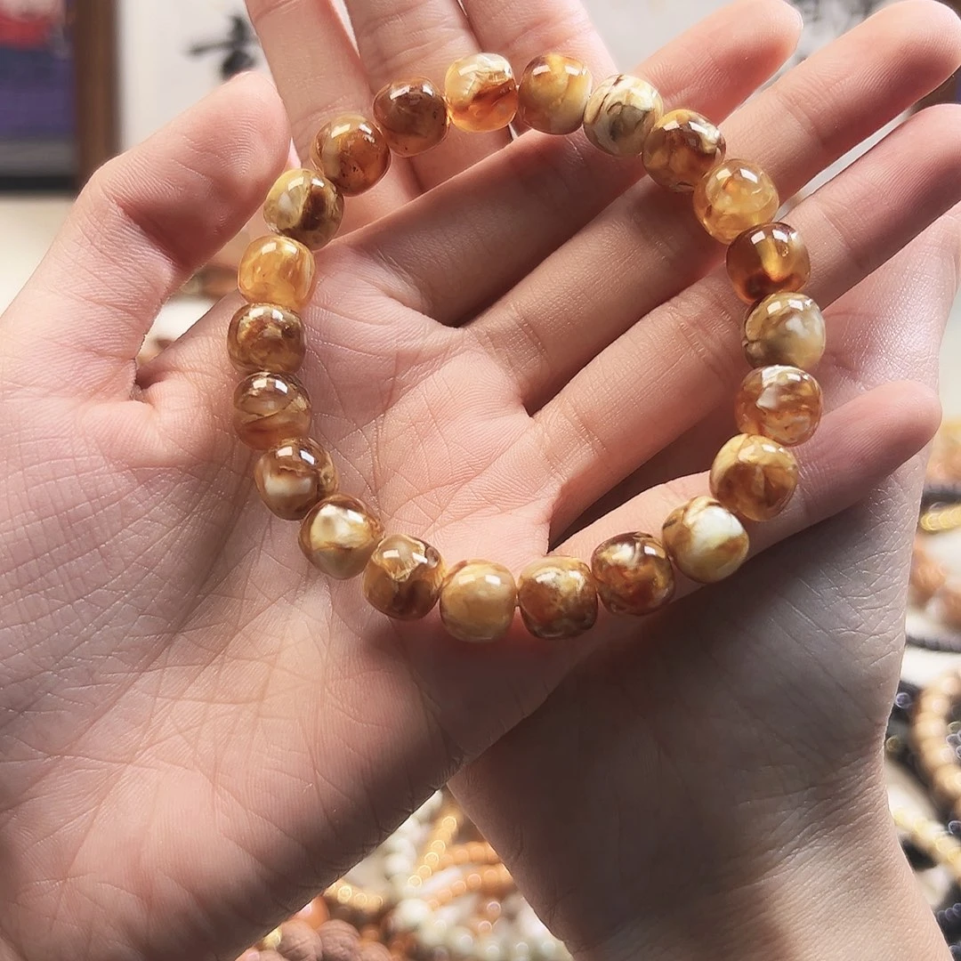 北***拿龙脊菩提吊坠手串