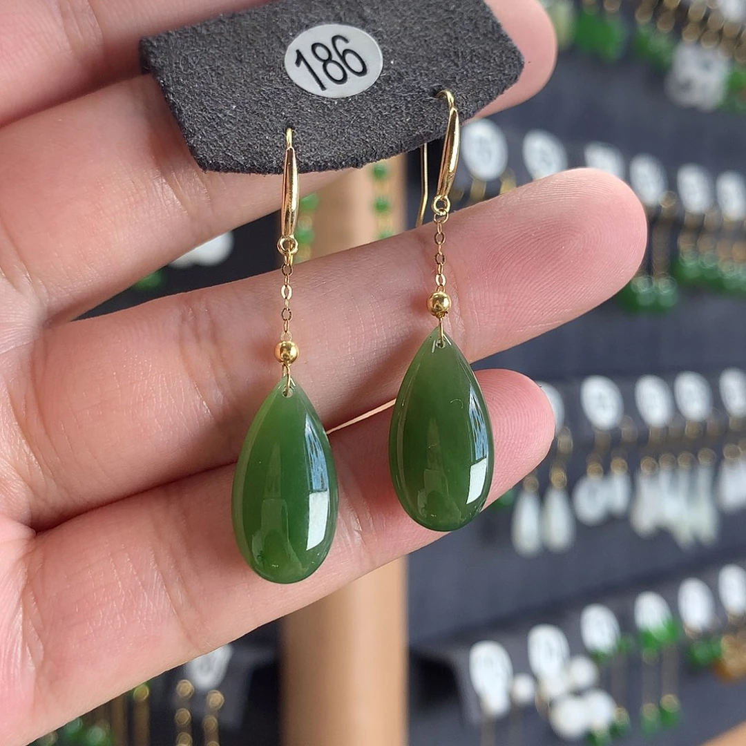 和田玉18K金镶嵌颈饰186