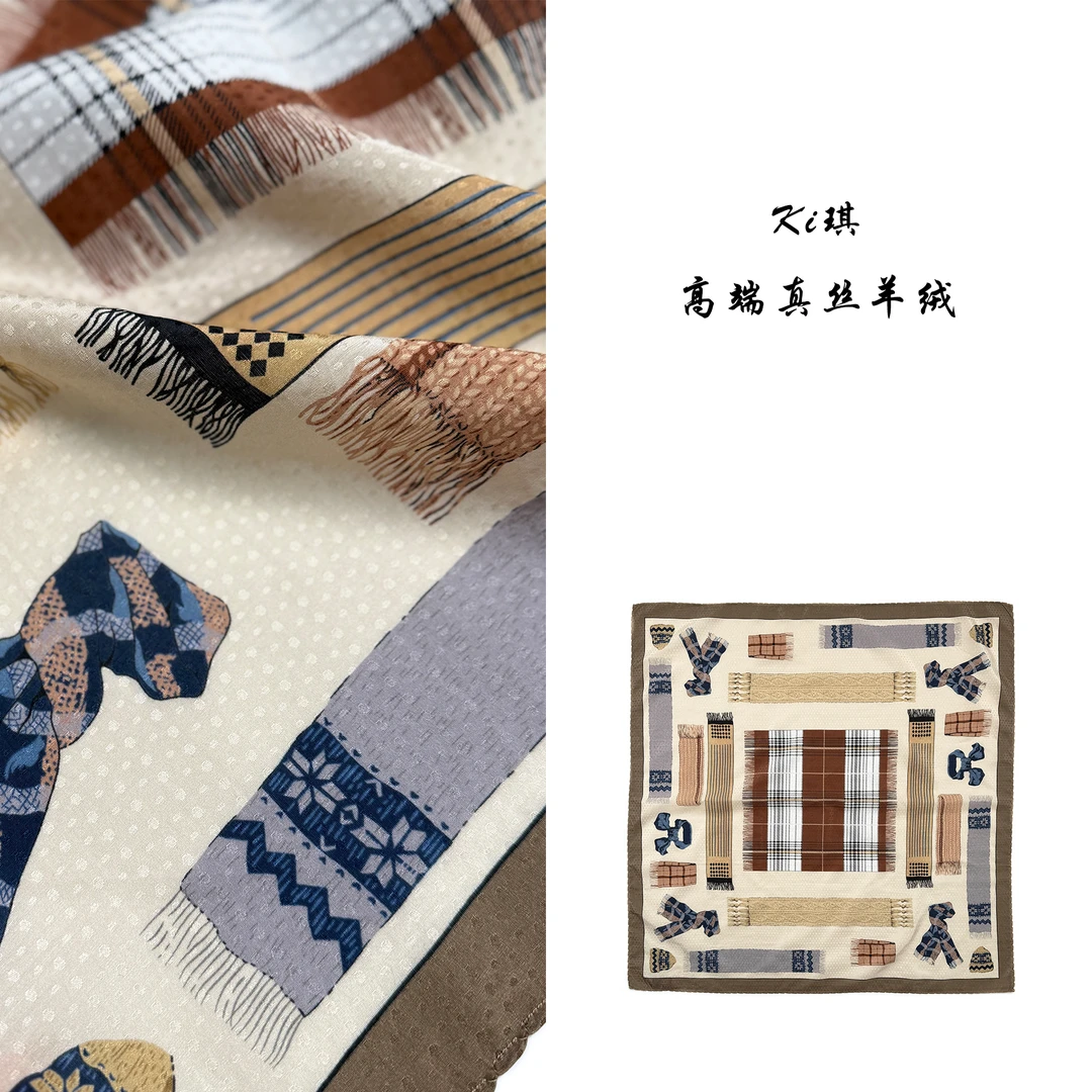 【丝围俱乐部】丝巾控入！百搭舒适桑蚕丝有机棉围巾丝巾中方巾