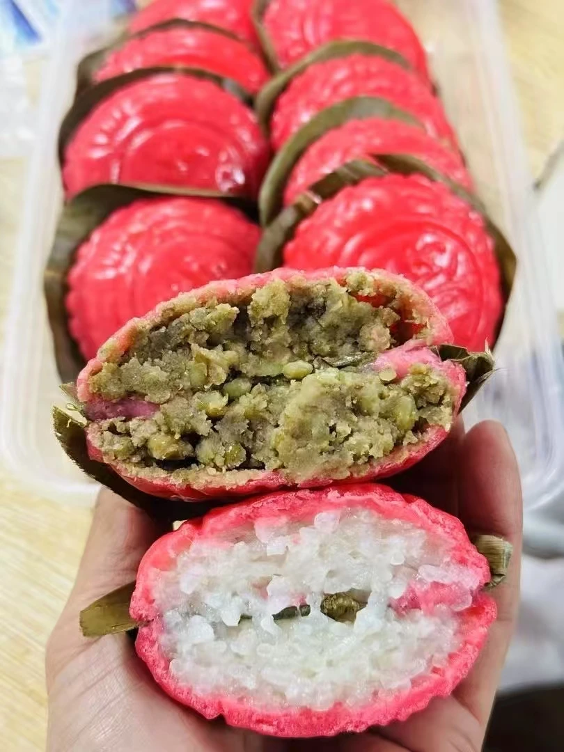 莆田特产农家传统手工制作绿豆糯米安团小吃糕点