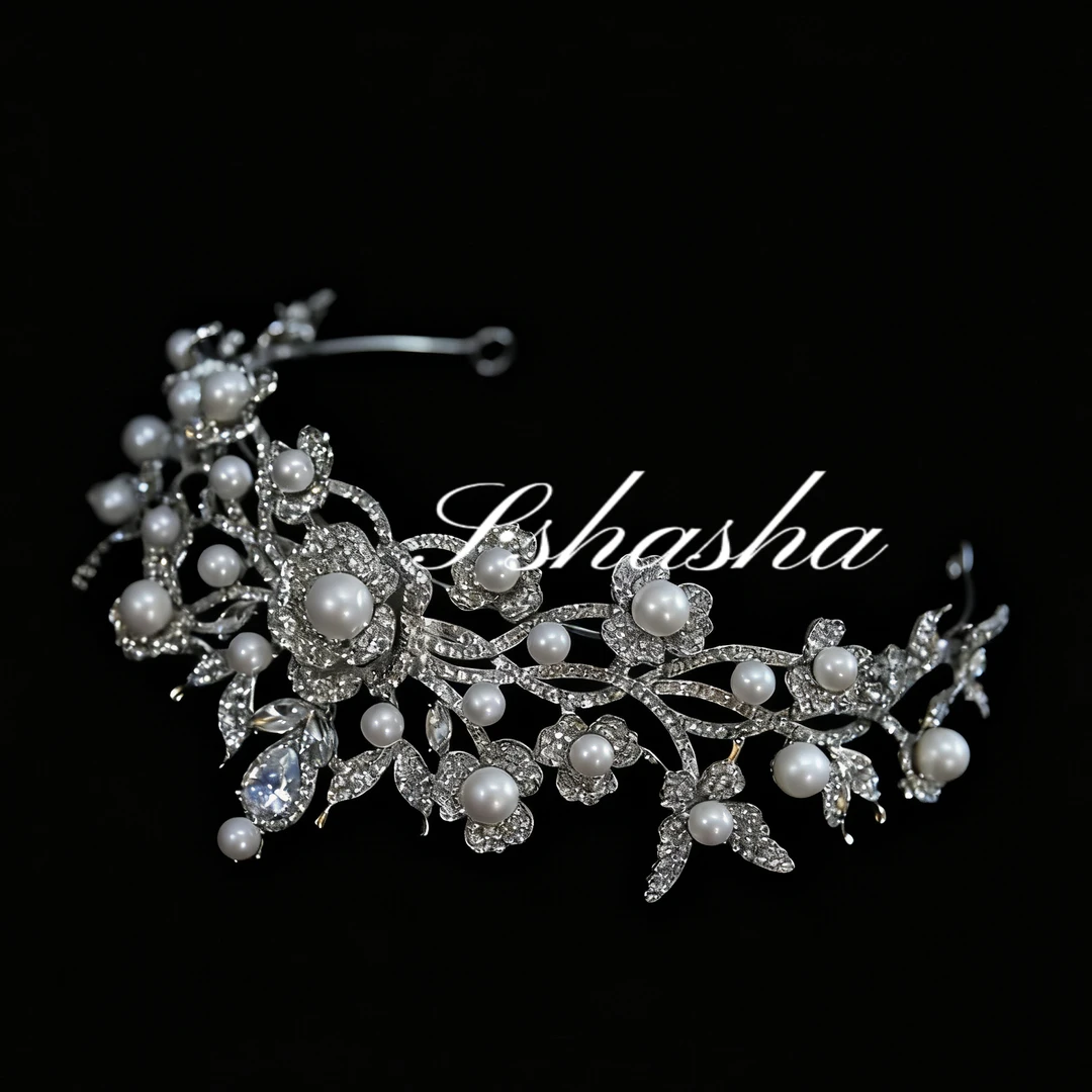 6946 新款百搭珍珠钻钻公主皇冠新娘头饰