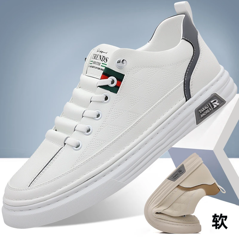 小白鞋2025夏季新款潮流透气软底一蹬轻便防滑百搭运动休闲板鞋