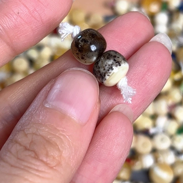 未镶嵌蜜蜡裸石8.9mm一对