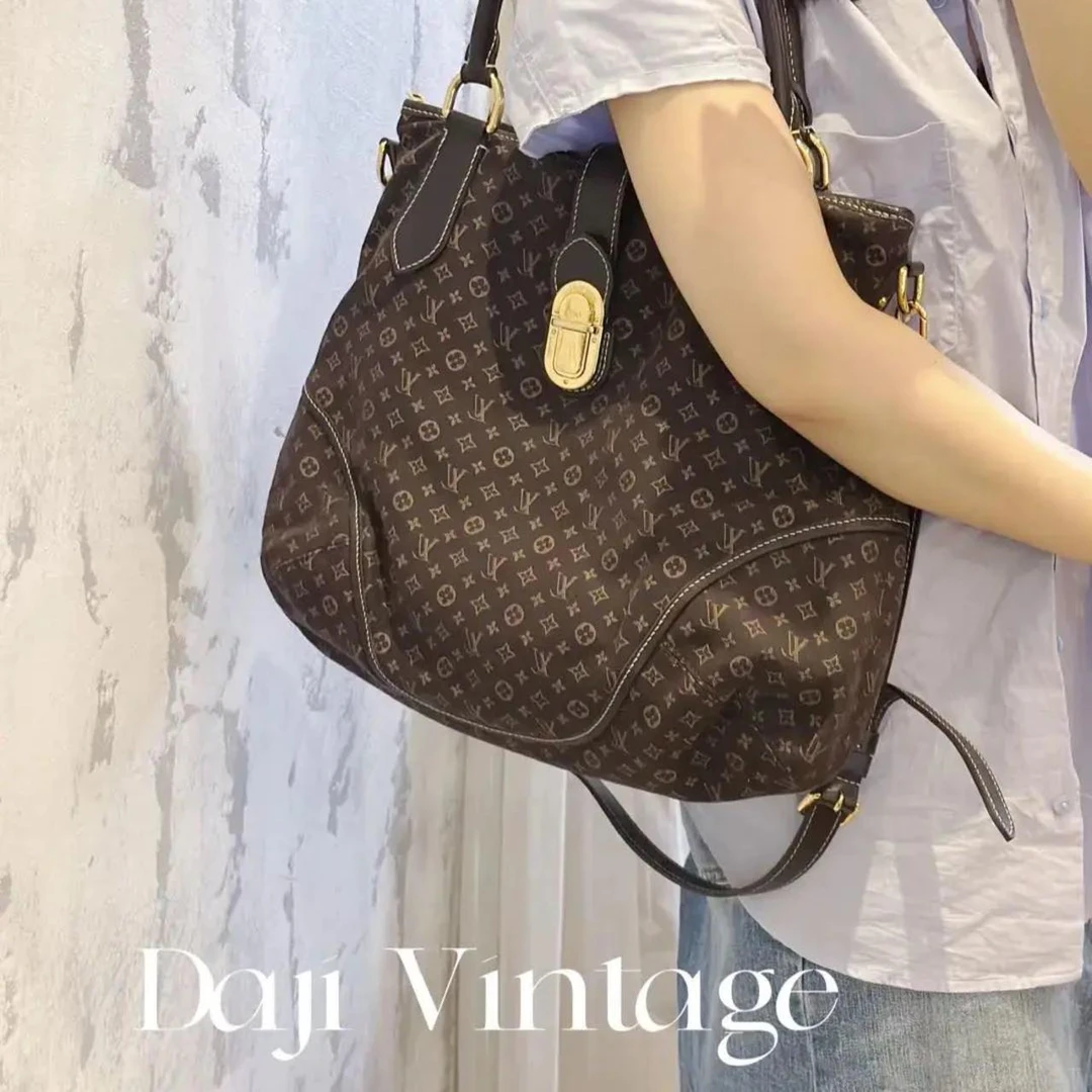 95新 LouisVuitton/路易威登 大吉中古/lv路易威登棕丹宁斜挎包