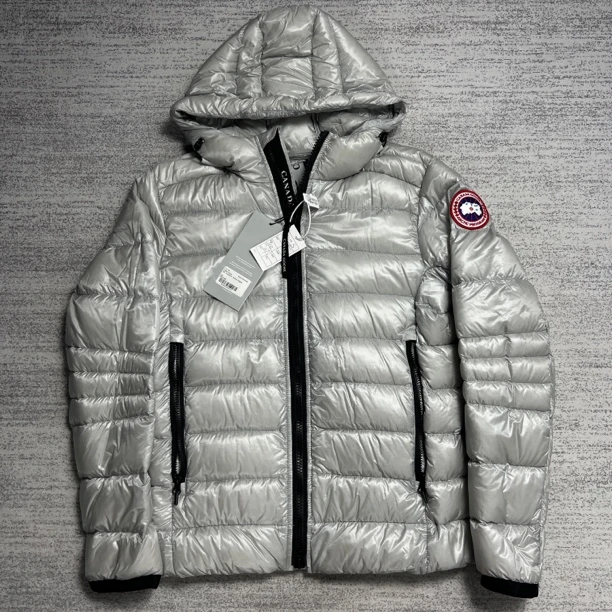 未使用 CANADA GOOSE 加拿大鹅 S 银桦色Crofton轻量化连帽羽绒服