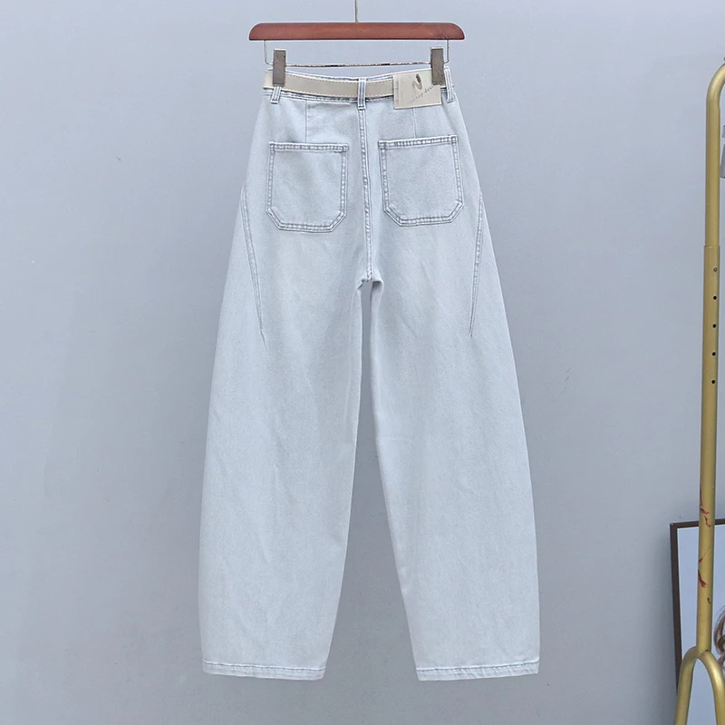 春季新款香蕉裤显瘦百搭弯刀裤2025年设计感直筒裤休闲宽松牛仔裤
