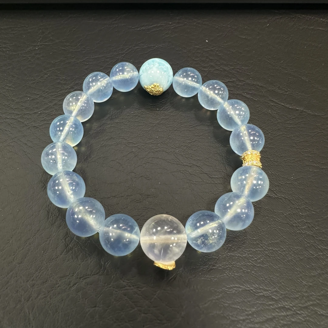 合成（培育）海蓝宝石手链约10mm 多样性发一件 ERJ1614