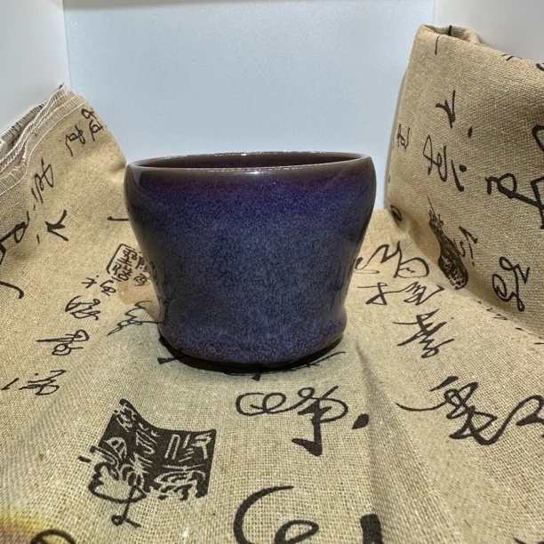 钧瓷大师晋佩章之女晋晓红老师匠心手作煤烧釉作品。