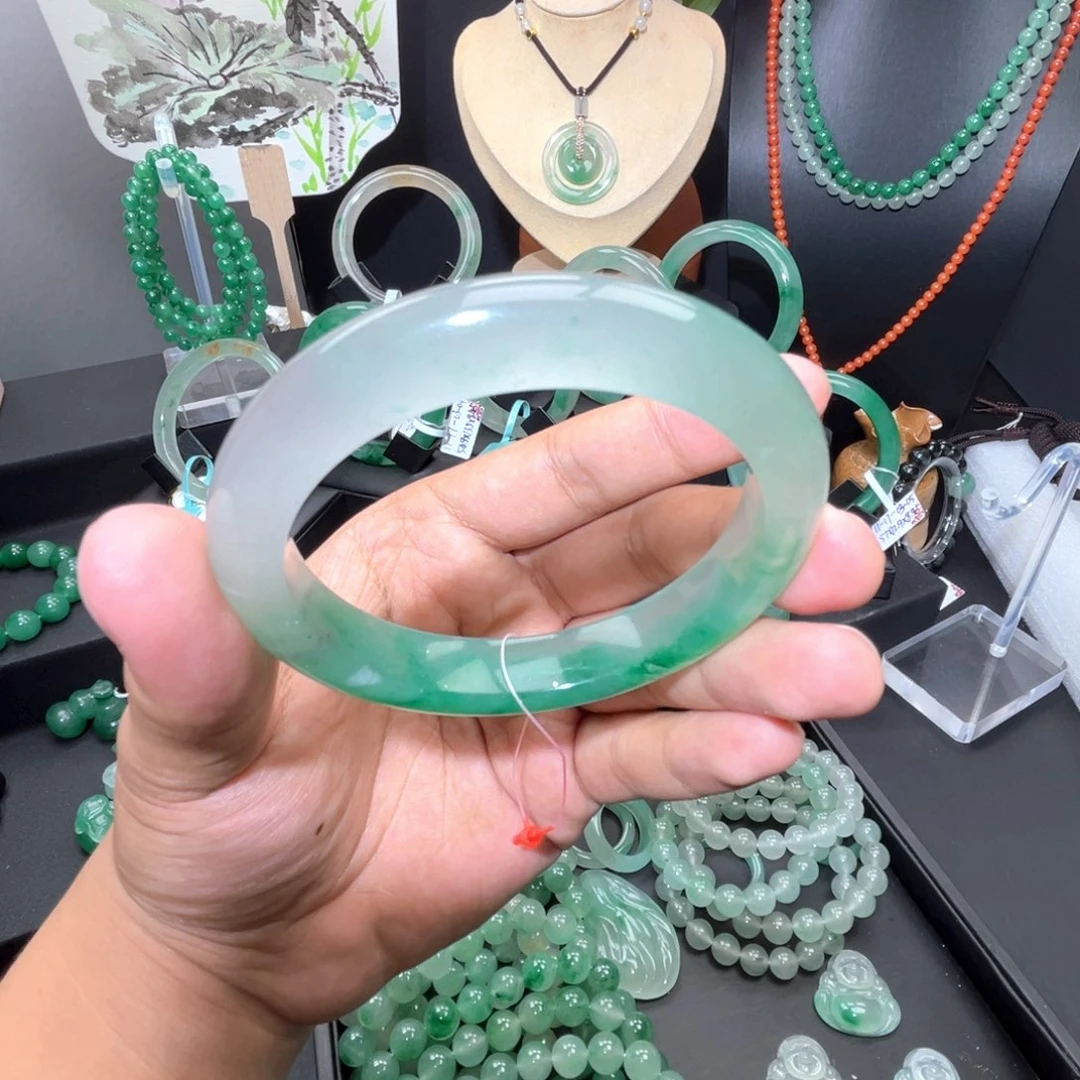 合金手镯石英质玉（非洲翠）