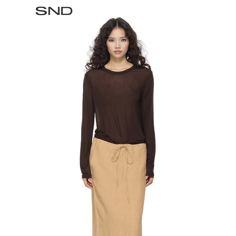 【BASERANGE 设计师品牌】SND PS25 长袖修身T恤