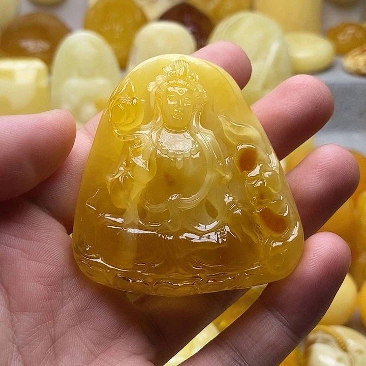 琥珀颈饰未镶嵌琥珀蜜蜡吊坠