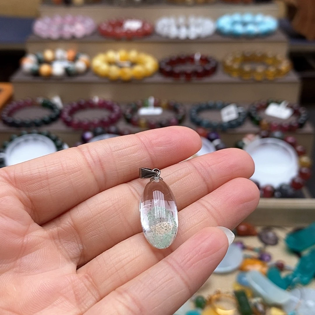 银S925镶嵌吊坠(不含链)水晶