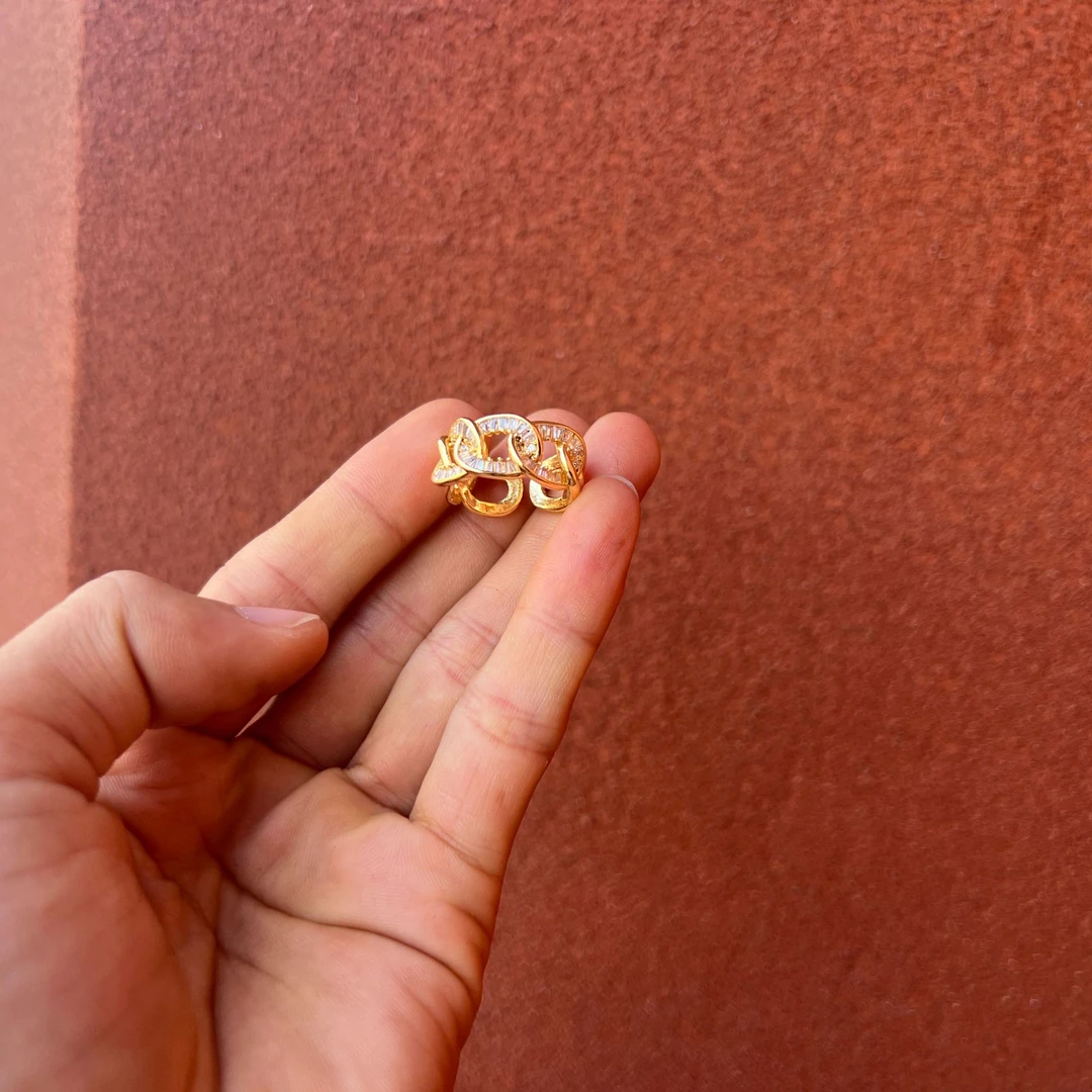 A173-云上活口麻花镶嵌戒指