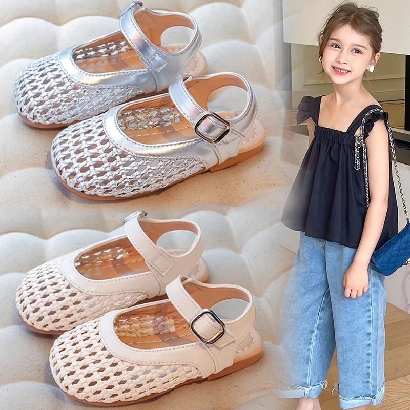 女童鞋子儿童公主包头凉鞋2025新款女宝夏季夏款软底中大童小女孩