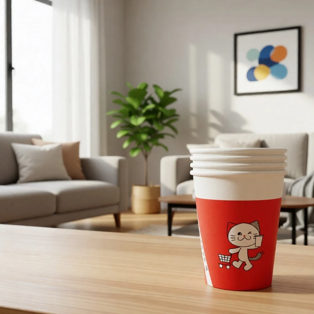 【新疆包邮】特色纸杯210ML120只装网红可爱一次性家用结婚加厚国潮