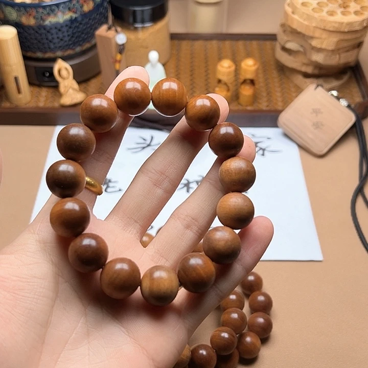 檀香木手串/手链1.5 横纹沉水 瑕疵