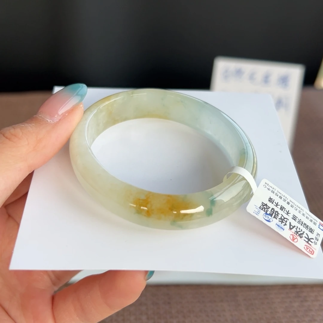 翡翠未镶嵌手镯28号 53.5贵妃