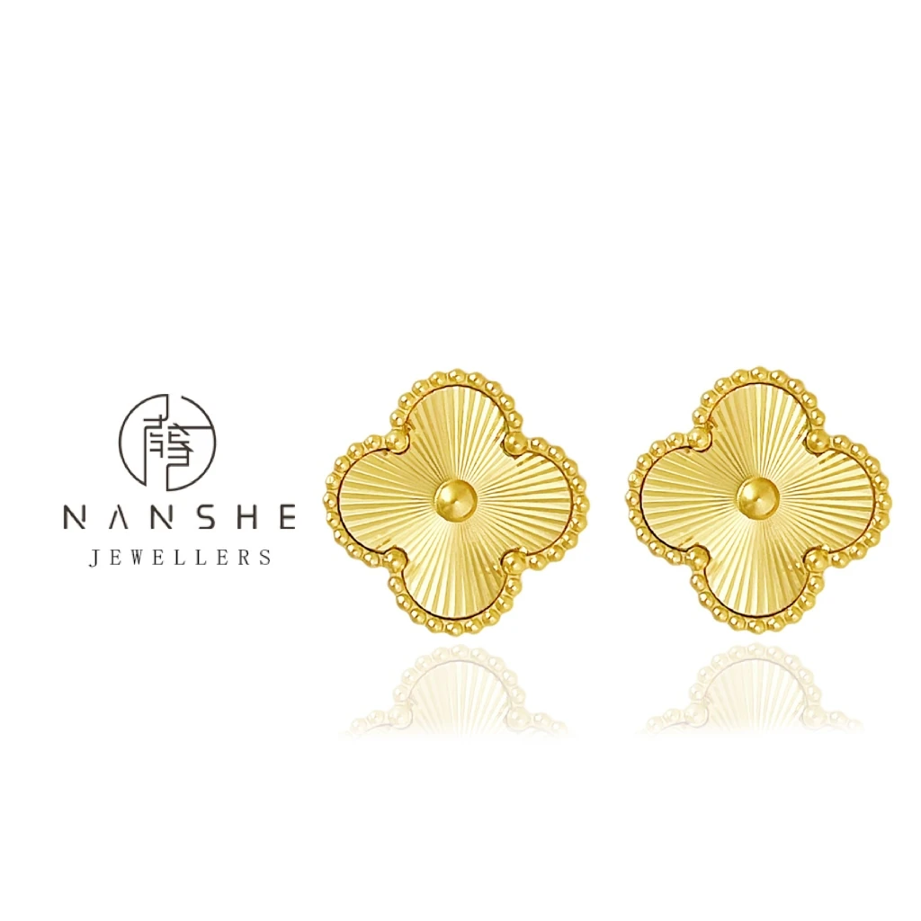 NANSHE/南奢 金色耳钉简约时尚轻奢