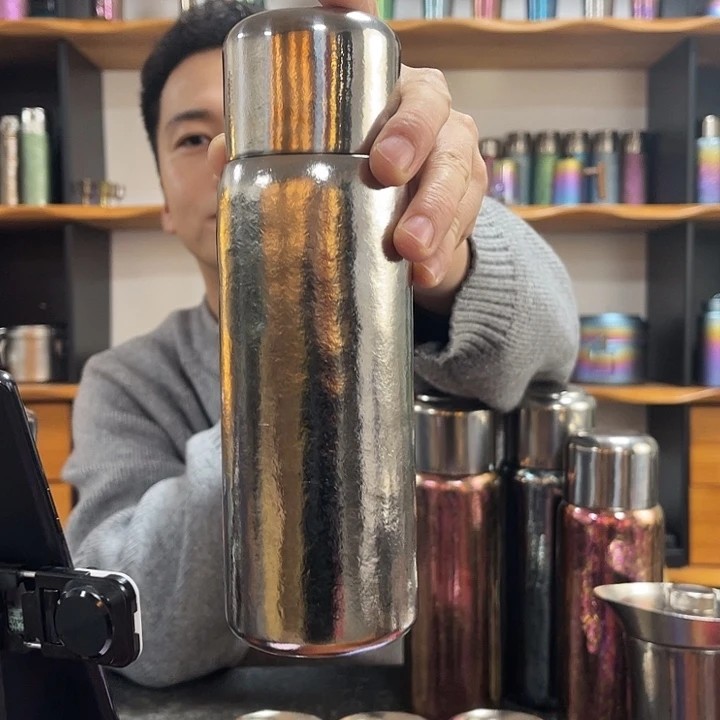 钛合金纯钛430磁吸杯钛色