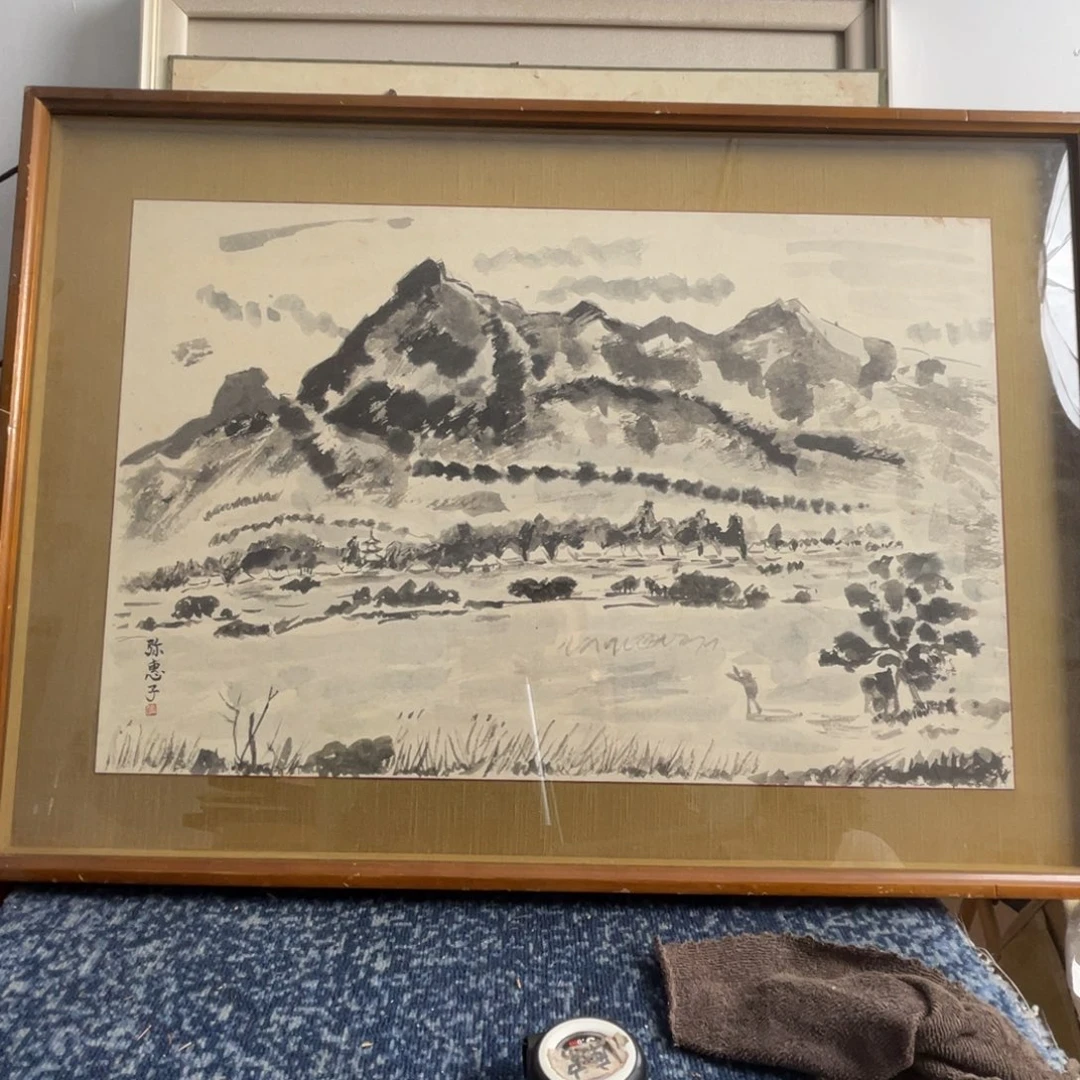 中古框画不退不换有磕碰微瑕