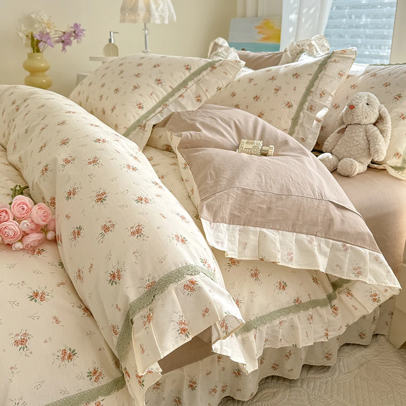 新款全棉法式花边纯棉四件套公主风田园系列第六批