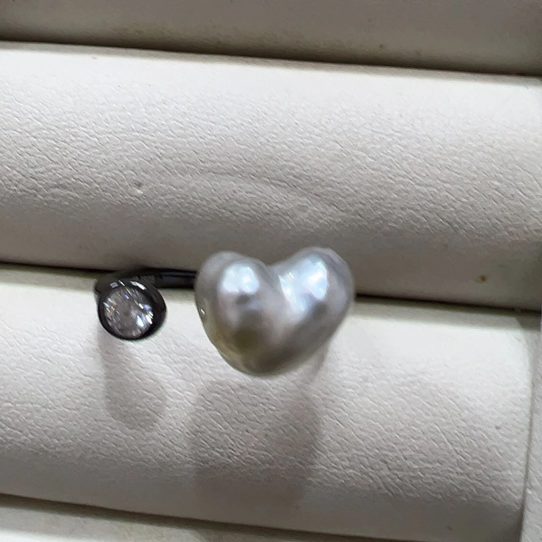 海水珍珠戒指银S925镶嵌