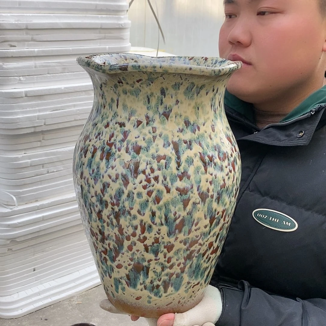 紫砂花盆瑕疵口20高32