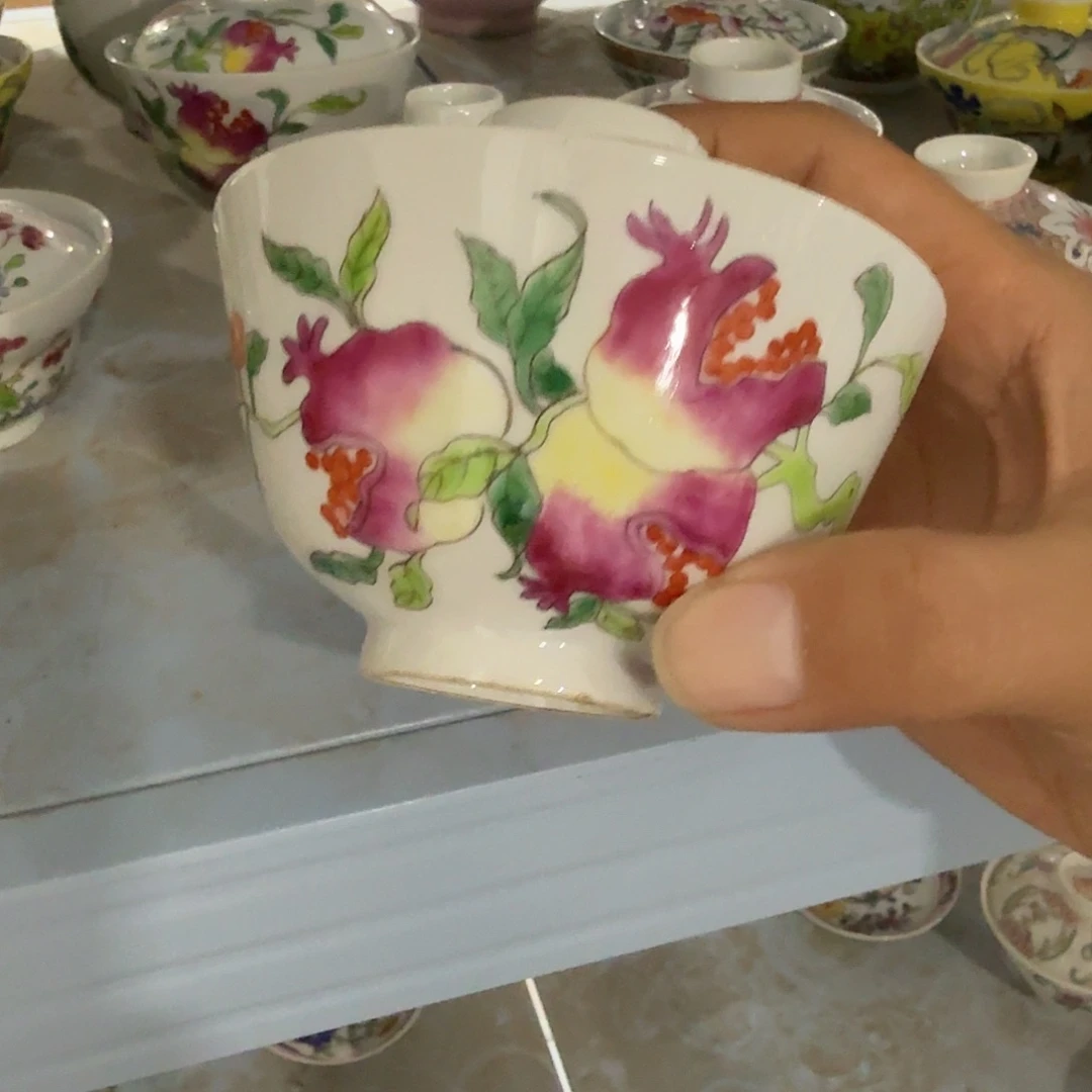 瓷片摆件手绘瓷器全部处理