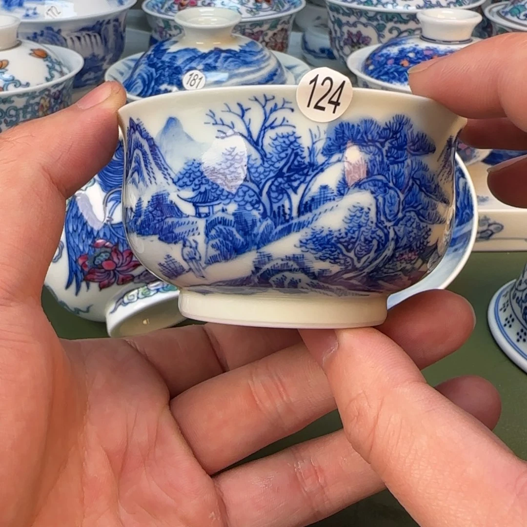 彦祖纯手工手绘茶具124