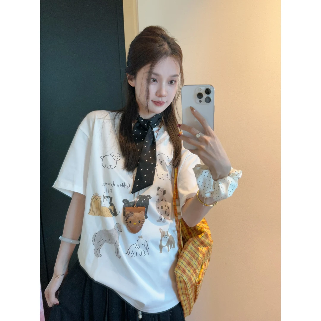 【金毛狗狗】春季卡通宽松狗狗短袖-DX202566