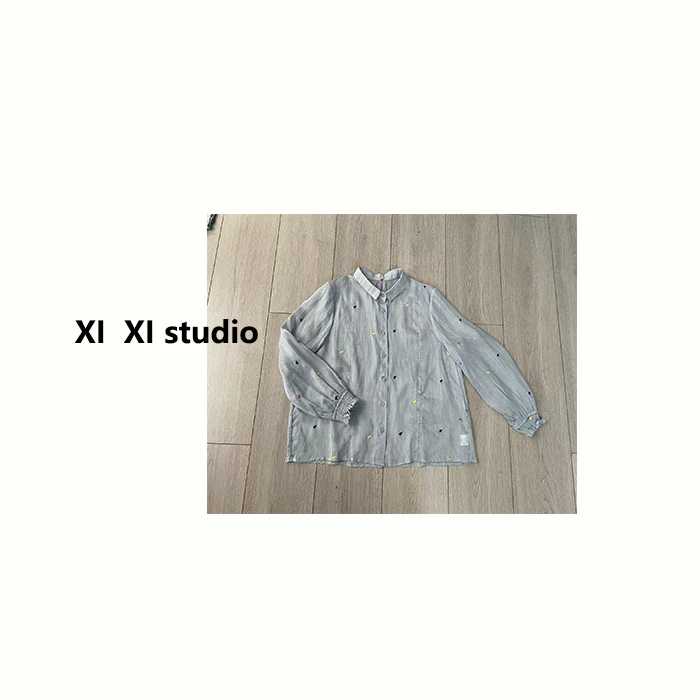 【汐汐二店】韩系小个子气质百搭翻领麻料衬衣 Y8830