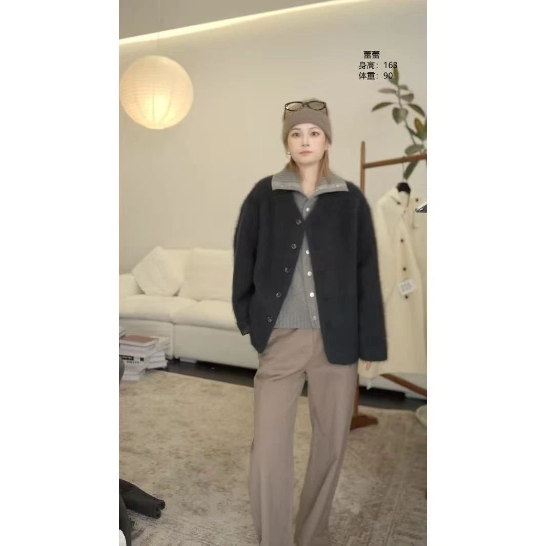 【LEILEI】羊绒中长款大衣外套时尚百搭出行必备99816