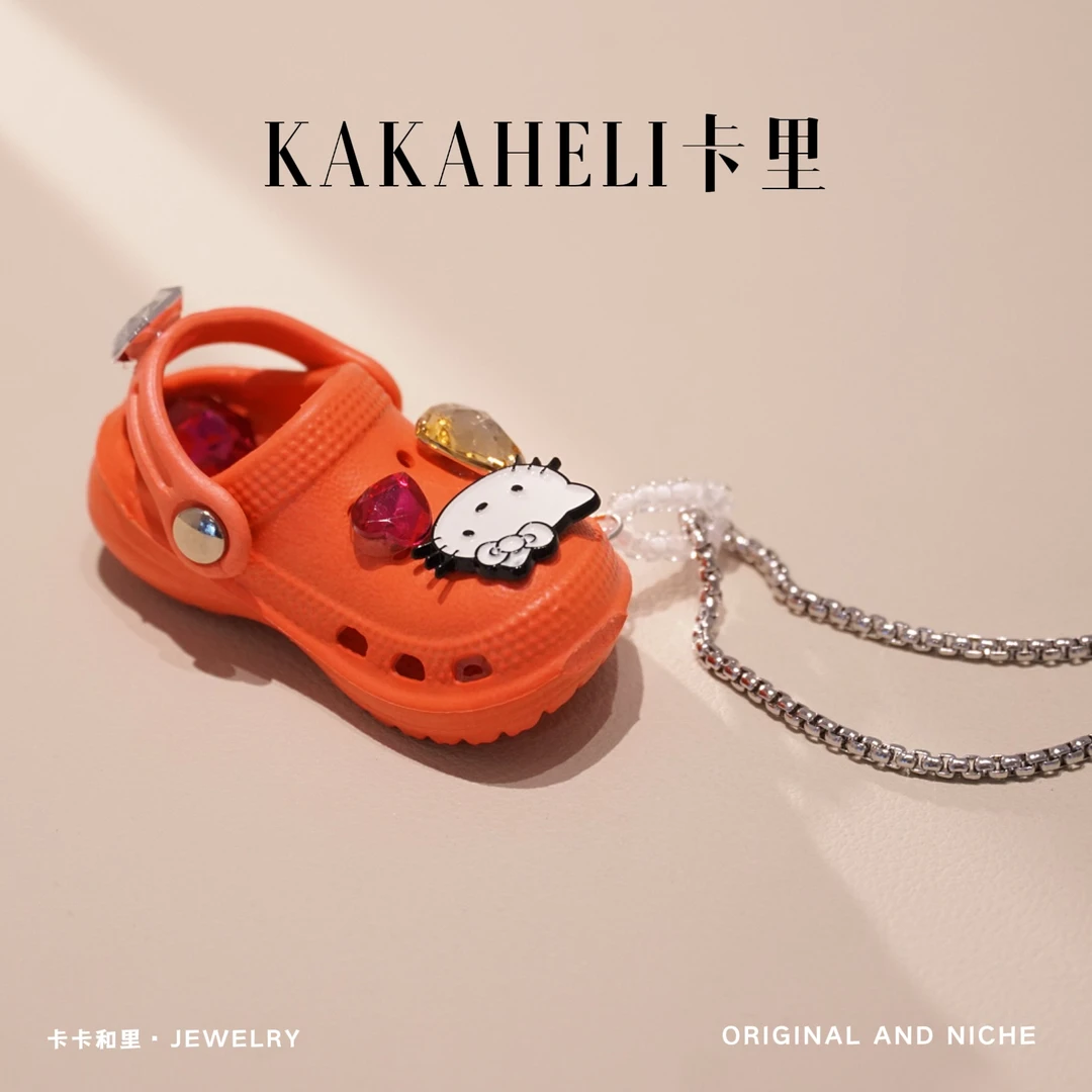 钛钢项链 清凉一夏丫丫拖鞋项链 A787