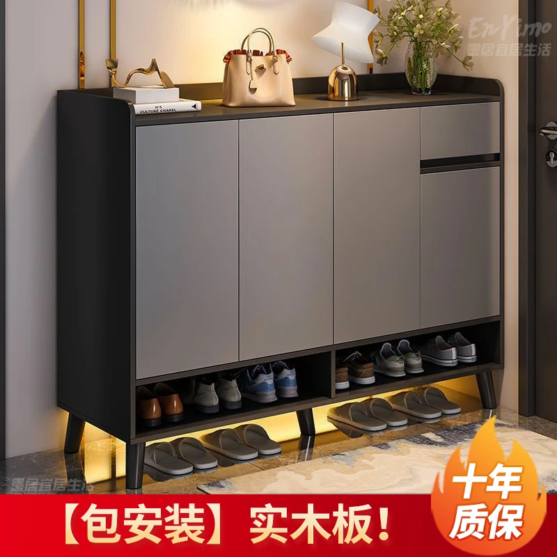 实木鞋柜【包安装】环保家用入户门口鞋架子储物柜阳台客厅宿舍柜子